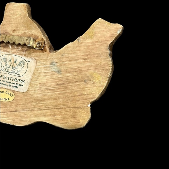 Hen Feathers Hand Cast Three Birds Gold Champagne Resin Wall Hanging Decor - Picture 13 of 14